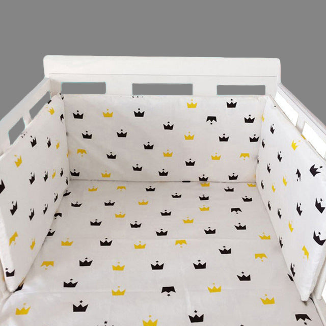 tour de lit bébé protect blanc imprime