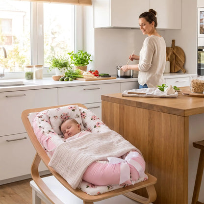 bebe sommeil avec réducteur de lit coton respirant