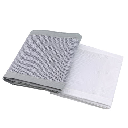 contour de lit bebe gris et blanc transparent