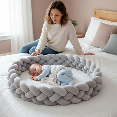 enfant proteger tresse de lit bébé