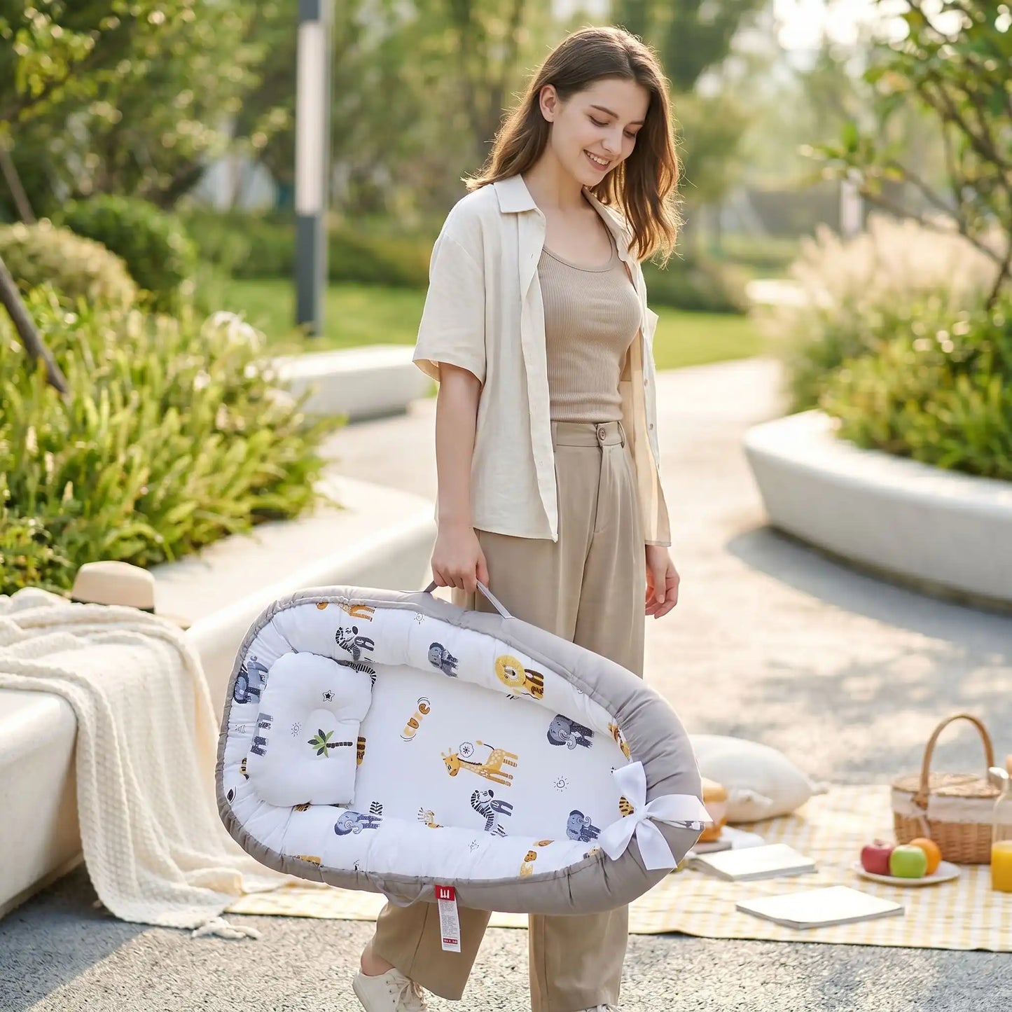 reducteur de lit pour bebe portable coton cocooning
