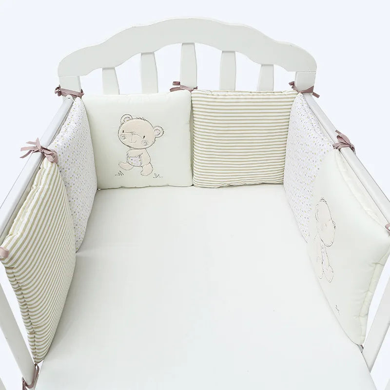 tour de lit bebe douillet blanc beige