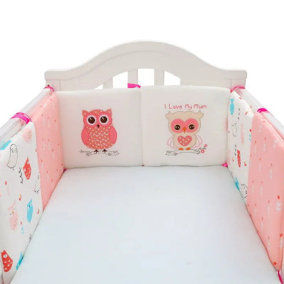 tour de lit bebe douillet rose hiboux