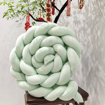 tour de lit tresse vert anticollision