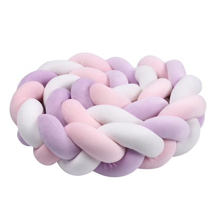 tresse de lit bebe noeud mauve cocon securise