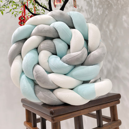 tresse de lit trois brins noeud bleu BébéCosy